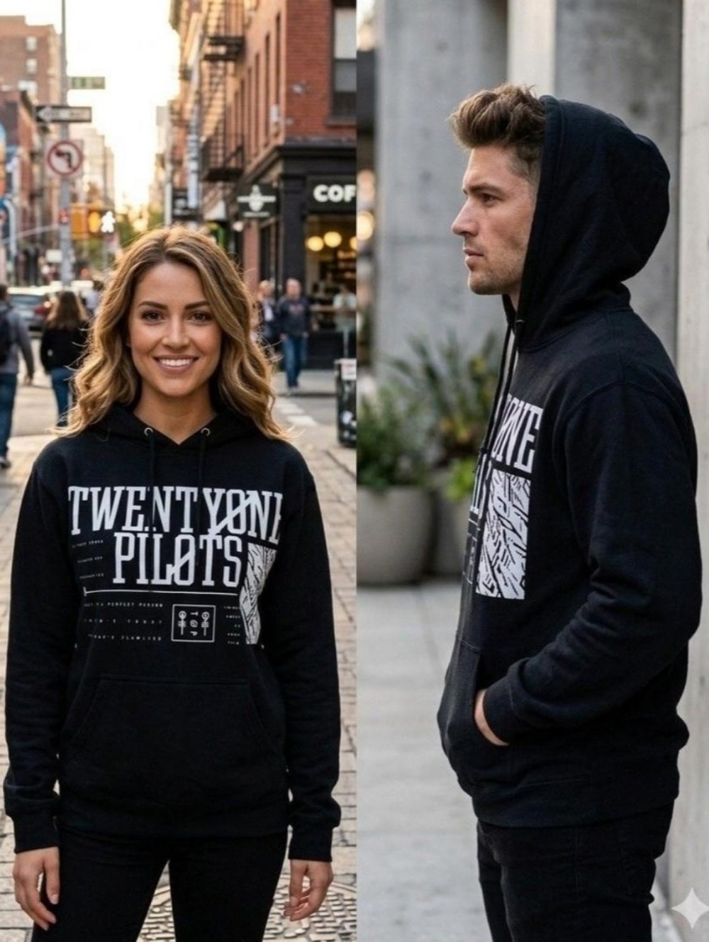 NWOT Unisex Twenty One Pilots Graphic Hoodie